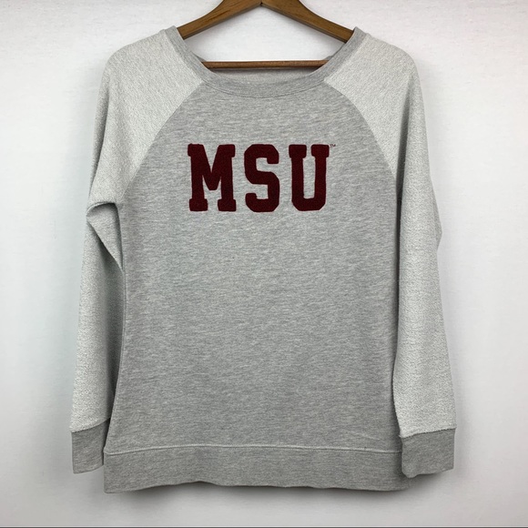 Creative Apparel Sweaters - MSU Creative Apparel Cotton Blend Gray Sweater